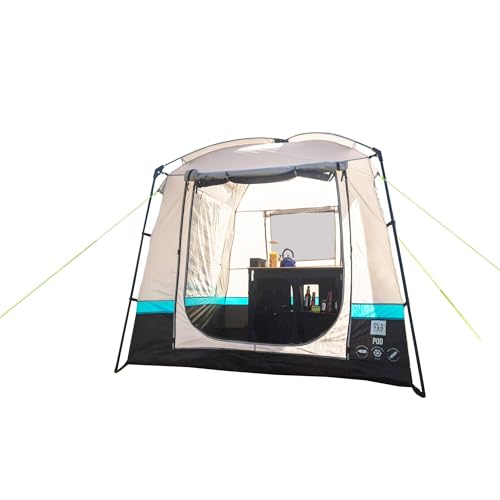 OLPRO Pod Tente de cuisine et utilitaire 2 x 2 m, tente de cuisine d'extérieur, 5000 mm H/H, imperméable, protection UV, tapis de sol cousu, accessoire de...