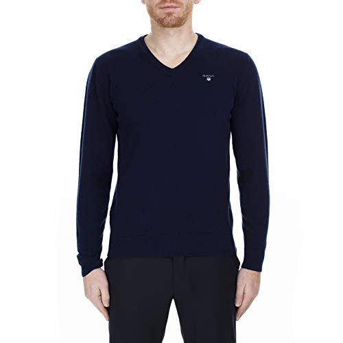 GANT Superfine Lambswool V-Neck Maglione Uomo