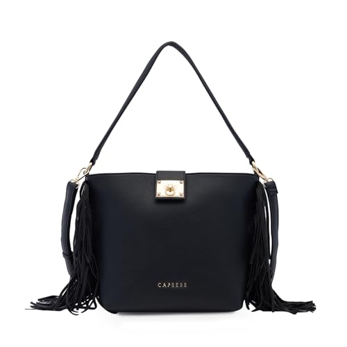 Image of Caprese Cindy Hobo, Black-Medium | Stylish Shoulder Bag for Women | Spacious Compartment | Perfect for Casual & Daily Use