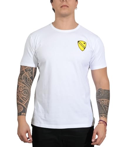 WINAMAX T-Shirt Logo Black Sheep Blanc Logo Jaune (S)