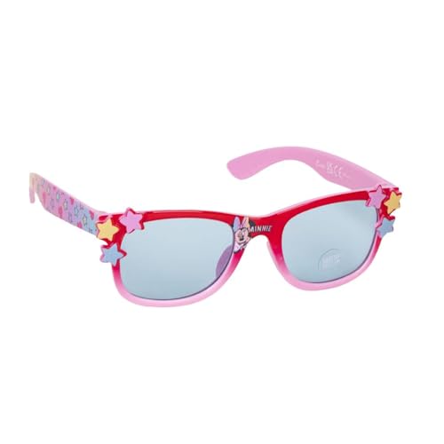 CARTOON Gafas de sol infantiles Minnie Disney para niños/niña, lentes rectangulares con filtro UV400, Rosa