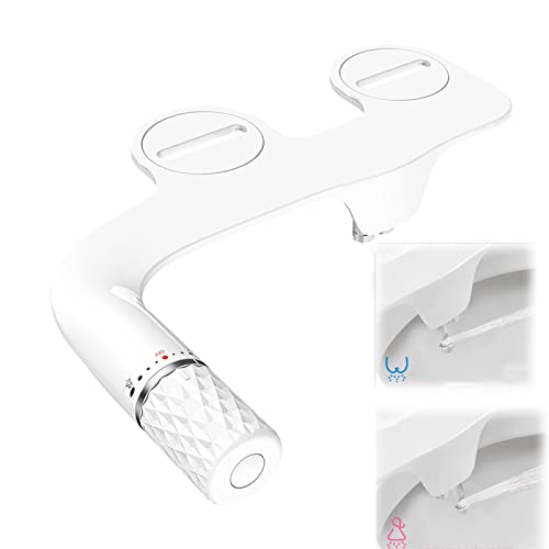 RADAAB Bidet Attachment with Non-Electric Retractable Nozzle for Toilet, Adjustable Pressure and Feminine Wash - Bathroom Accessory for Hygiene and Comfort