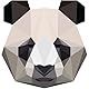 Ambiance Wandtattoo, selbstklebend, für Schlafzimmer, Kinderzimmer und Wohnzimmer, Origami-Panda, 100 x 95 cm