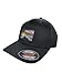 Portland Oregon Hat Flexfit Fitted with Vintage Style Woven Patch (Black, S/M)