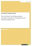 War For Talent. Die Bedeutung des Candidate Experience Managements im Rekrutierungsprozess