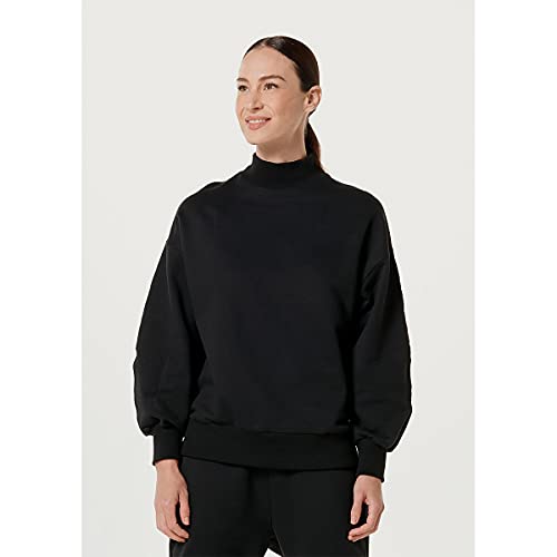 Hering Básico Oversized Blusão em Moletom Peluciado, Feminino, Preto, XP