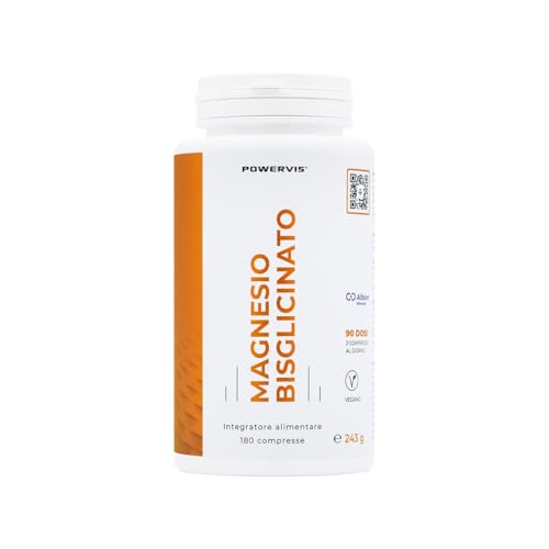 Magnesio Bisglicinato Certificato Albion® - 180 compresse (scorta di 3 mesi) - 2 compresse al giono - Vegan - Elevata digeribilità e assorbimento