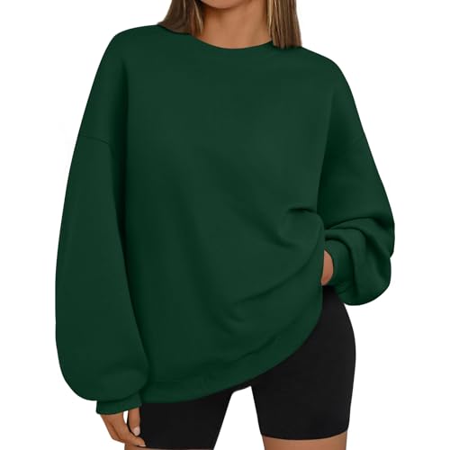 Comfy Hoodies For Women,Casual Oversized Crewneck Tops Sweaters Comfy Lightweight Fall Winter Outfits Loose Fit Fashion2