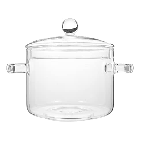 Cabilock Glass Saucepan Stew Pot Heat Resistant Glass Cooking Pot with Lid 1350ml Sauce Pan for Pasta Noodle Soup Milk Baby Food Cabilock Glass Saucepan Stew Pot Heat Resistant Glass Cooking Pot with Lid 1350ml Sauce Pan for Pasta Noodle Soup Milk Baby Food
