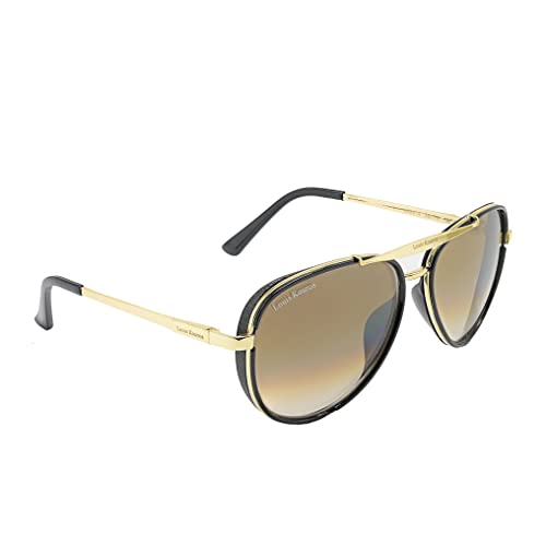 Image of Louis Kouros Cherokee Aviator Classic Trendy 4414 sunglasses | Mirror Lens | 400 UV Protected | For Men's Women's | Medium | 58mm Lens Width
