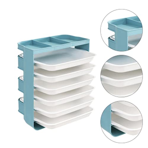 Achvac Rolling Shelf 6 Tier Side Dish Storage Kitchen Storage Shelf (Green) #TOP1