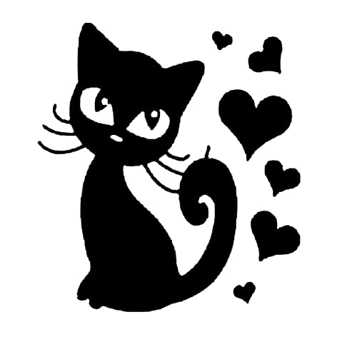 Aublinto Voiture Chat Autocollant,Stickers Autocollants en Vinyle pour fenêtre de Voiture Motif Chat,Animal DéCalcomanie Voiture Pour Voiture/Ordinateur Portable/Mur De FenêTre/Pare-Chocs/Chambre Cover