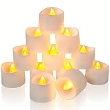 Homemory Flickering Flameless Candles With Timer, Long-Lasting LED Tea Lights With Timer, Fake Elect