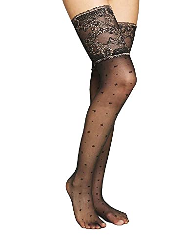 Bas autofixants Falke Winsome Night avec bande silicone antiglisse