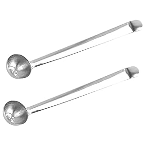 HOLIDYOYO 2St Olivenlöffel Edelstahl mit Löchern