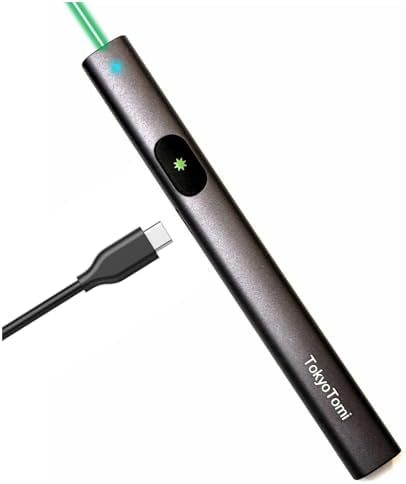 （09:30時点） 【TokyoTomi】日本初 充電式 緑 レーザーポインター 8倍明るい高輝度 レーザークラス2 国内安全法規格PSC認証品 G104