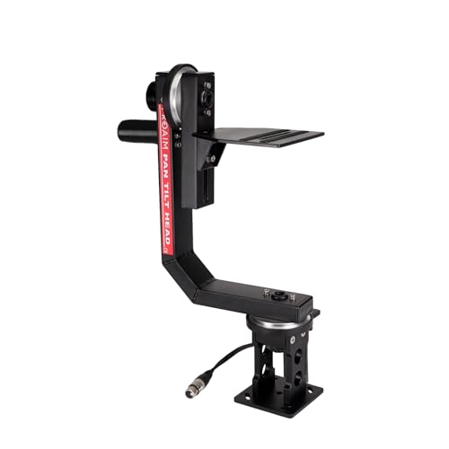 PROAIM Senior Motorized 2-Axis Pan Tilt Head w 12V Joystick Control for Camera Jib Crane. 360° Pan/tilt Move, Remote-Precise Control on Moves. Inaudible Operations, 7.5kg/16.5lb Payload + Bag (PT-SR)