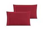 QUEEN size Solid BURGUNDY RED Pillow Cases 1500 Thread Count Egyptian Quality 2 piece set, Silky Soft & Wrinkle Free