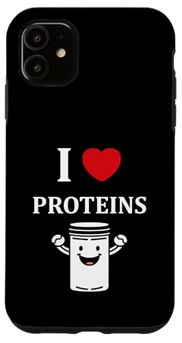 Humor Protein bodybuilding sport amour i love Proteins �X�}�z�P�[�X iPhone 11 �p