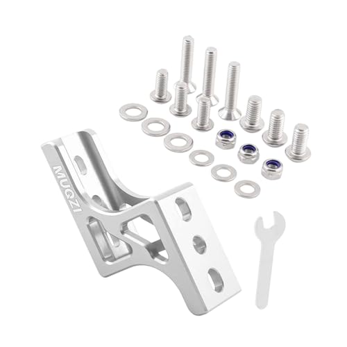 Menolana Folding Bike Nose Light Converter Three-Hole Pig Nose Lifter Raised Mount Front Bag Extension Bracket for Outdoor Activities, Silver