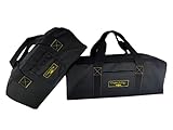 Copechilla Tragbare Schwarz Werkzeugtasche 2PCS,Groß und klein Größe-46X13X16CM/34X12X14CM,Wasserdichtes Material für Elektro- und Handwerkzeuge Speziell für Werkzeugsacknotfälle für Kofferraum