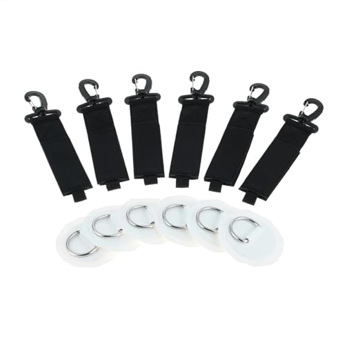 Anenog Kayak Paddle Clips 18sets Paddle Clips and D-Ring PVC Patch Kayak Repair for Inflatable Boat Raft Dinghy Surfboard Stand Up(White) by Anenog - Used condition - US$59.57