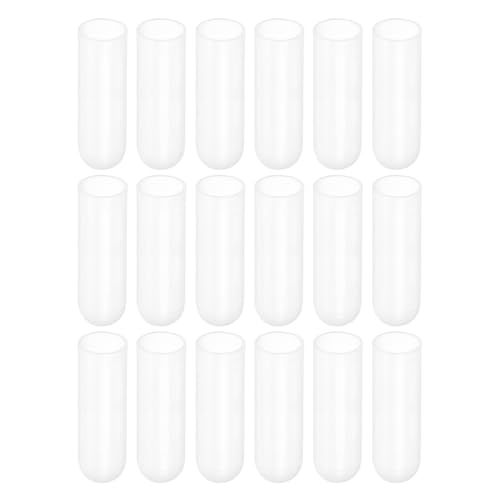 Image of uxcell 18Pcs Silicone End Caps, 20mm(25 /32 inch) ID 44mm(1-3 /4 inch) Height Round Rubber Elastic Screw Thread Protectors Flexible Screw Bolt Covers Caps for Metal Tube Rod Bolt, Clear
