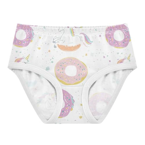 Wusikd Sprinkles Unicorns Girls' Underwear Cotton Donuts Girls Briefs Soft Toddler Underwear 2T