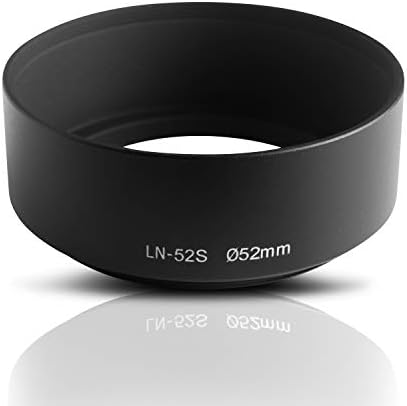 Ares Foto® 52mm Screw in Lens Hood. For lenses with focal length 35mm and larger. Compatible with Canon Sony Nikon Fujifilm Olympus Pentax Leica Samsung Panasonic Tamron Sigma