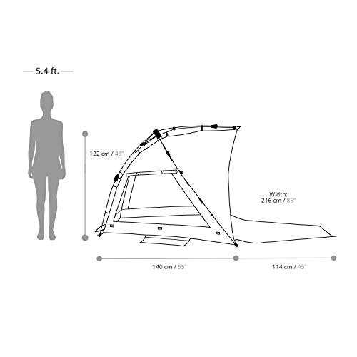 Easthills Outdoors Coastview Classic 2-4 Person Beach Tent Sun Shelter Double Silver Coating Sun Shade Instant Tent for Beach with Carrying Bag Sky Blue - Thumbnail 4