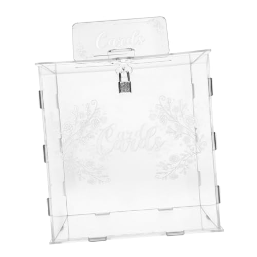 Cabilock Wedding Card Collection Box with Lock Acrylic Card Storage Perfect for Parties Elegant Event Decor