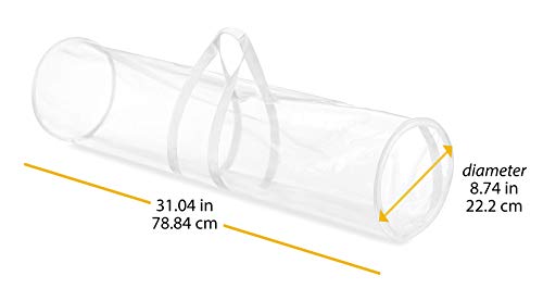 Whitmor 6044-4924 Clear Gift Wrap Organizer - Zippered Storage for 25 Rolls