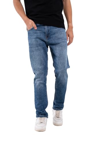 بنطلون جينز ازرق بقصة عادية للرجال من سي ال دي - مقاس 36