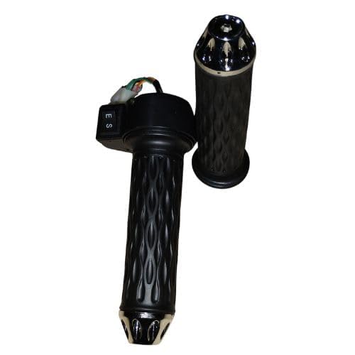 Image of E-Trendo Throttle E /S Button Crome Set For Okinawa Electric Scooter & Other Electric Vehicle | DC 24V 36V 48V 60V 72V Compatible | Eco /Sports Switch