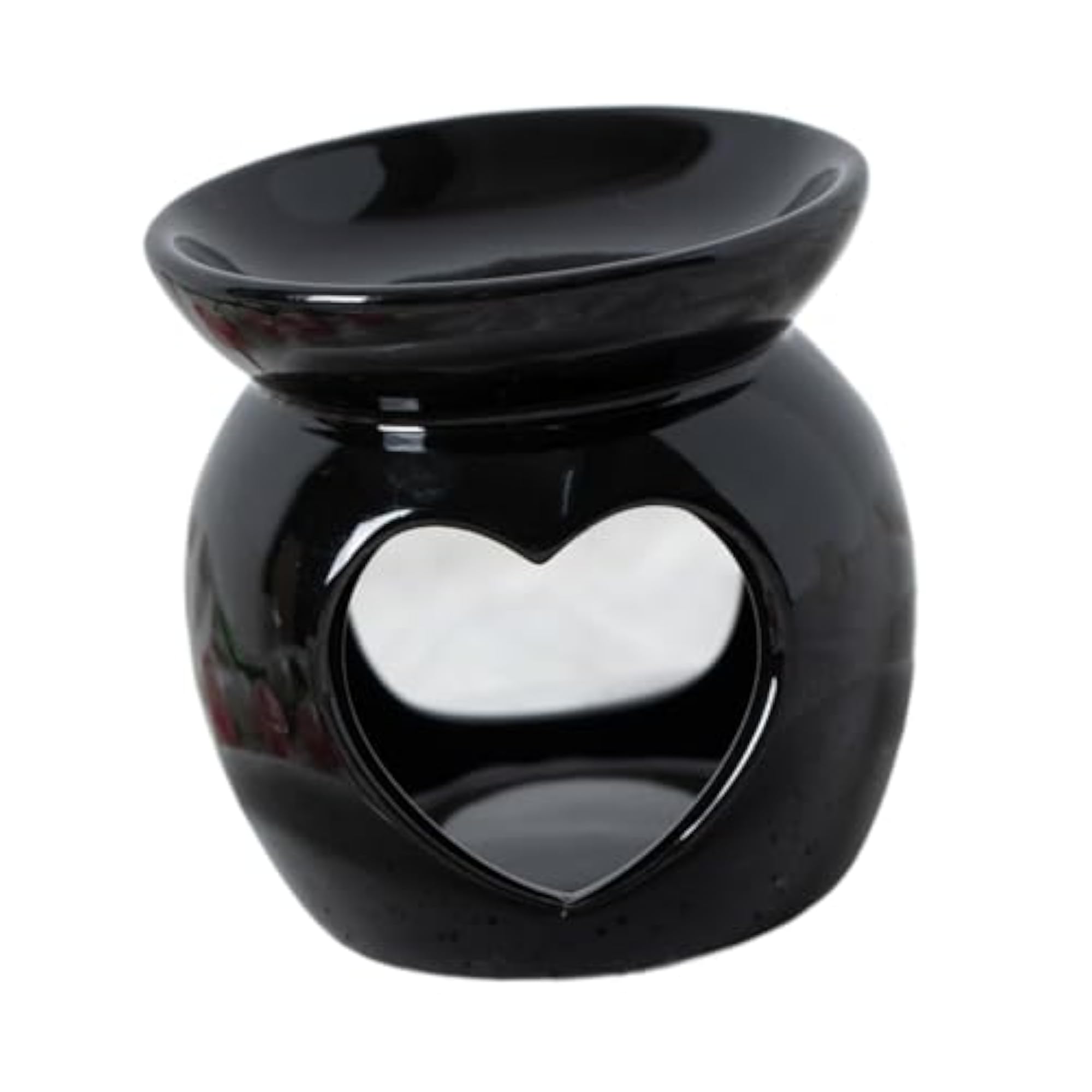 Essential Oil Burner Ceramic Tealight Candle Holder, Black