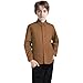 DHTS Boys' Button-Down Shirts Brown Toddler Boys Long Sleeve Dress Shirt for Kids Boy 3t Halloween Christmas Shirts Formal Slim Fit Shirts
