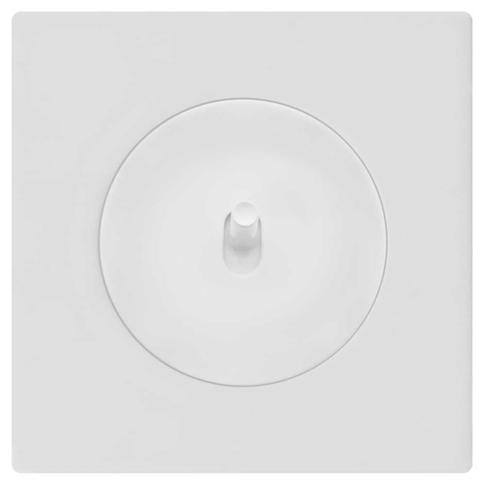 Fontini - Commande Volet Roulant Blanc Glossy DOM - Plaque Simple Blanc