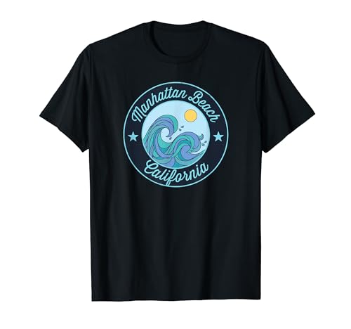 Manhattan Beach CA California Souvenir Gráfico náutico Surfer Camiseta