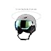 kowaku Gear for Skiing and Skateboarding with Ear Covers and Glasses, Gray 51 to 54cm