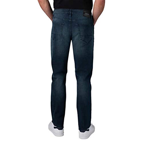 IZOD Men’s Comfort Stretch Jean (Sits Below Waist, Straight Leg, and Slim Fit) (32x30, Dark Blue)2