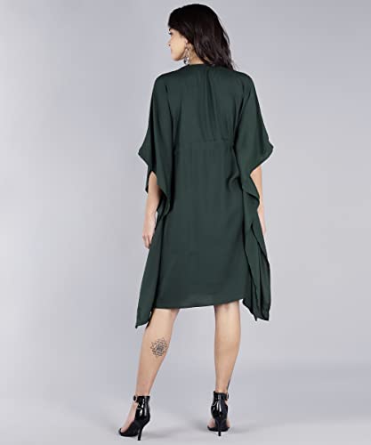 Image of SEREIN Women's Kaftan Dress (Kaftan Dress with Adjustable Waist String & v-Neck)