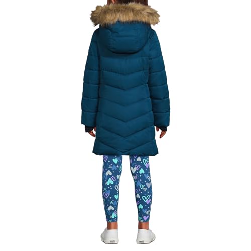 Lands' End Girls Winter Fleece Lined Down Alternative ThermoPlume Coat2