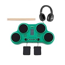 The VISIONPAD Tabletop Electronic Drum Kit with 4 pads and 2 foot pedals. 163 sounds, 30 pre-loaded kits, fully customizable or a realistic playing experience. Velocity-sensitive pads capture subtle nuances, facilitating a smooth transition to acoust...