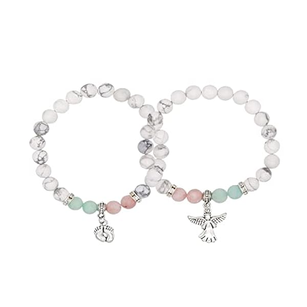 1-2 stuks sympathiegeschenken voor verlies van moeder, vader, baby, huisdier honden, baby voeten beschermengel kralen stretch armband voor moeder, Memorial Guardian Protection Gift, ter nagedachtenis