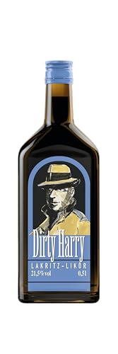 Dirty Harry | Lakritzlikör | Intensiv-lakritzig mit Salz und Salmiak für außergewöhnlichen Geschmack | Perfekt gekühlt als Shot | 0 5L | 21 5% Vol.