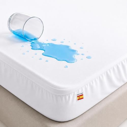 Protector de Colchón Impermeable Jersey Blanco | 100% Micro PES, ...