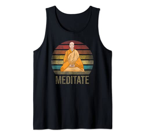 Meditación budismo monje budista Camiseta sin Mangas