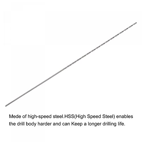 Uxcell 20 Pcs 1Mm Mini Micro Twist Drill Bits, High-Speed Steel Straight Shank Extra Long Drill Bit 120Mm For Aluminum Alloy #TOP2