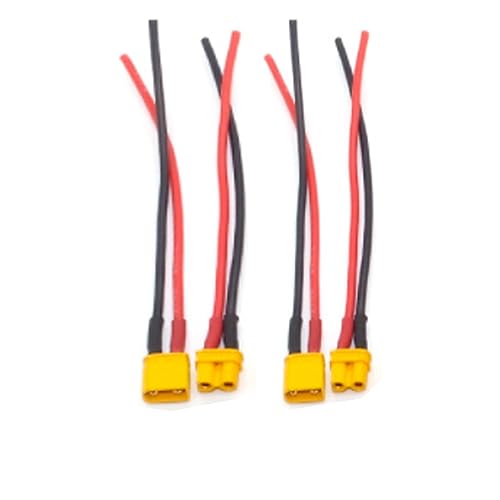 Yiqigou 2 paia Amass XT30U Spina Maschio Femmina Connettore Adattatore con 5.9 "18AWG Silicone Filo per RC Lipo Batteria