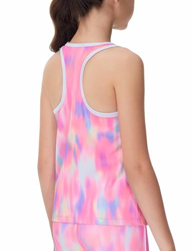 Image of THE GYM PEOPLE Girl's Athletic Tank Tops Racerback Running Workout Shirts | Soft, High stretch, Racerback, Relaxed fit, Easy to match, For running, dancing and daily wear